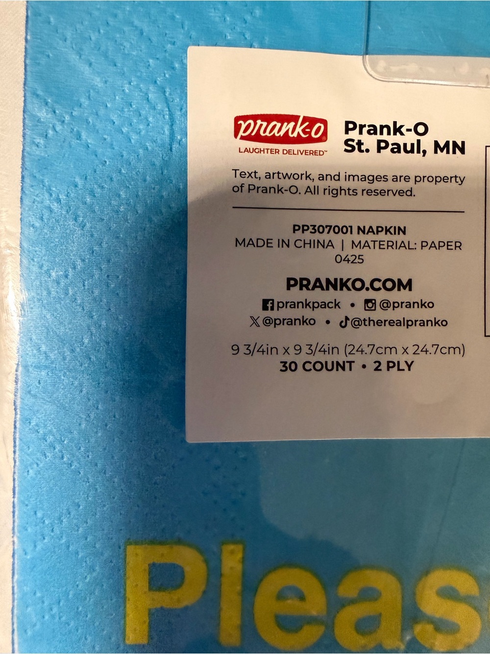 Cocktail Napkins - "Please leave by 9." NEW - Picture 3 of 4